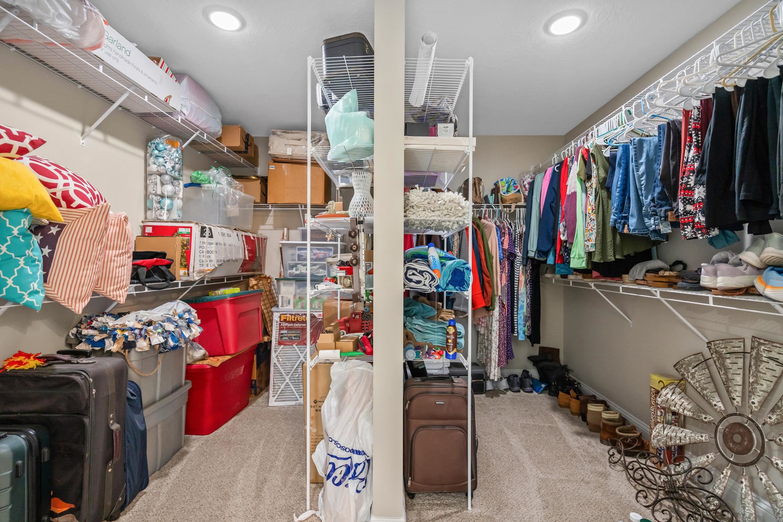 1061 Busy Corner Road Conway, SC 29527 - Photo 23 of 37 Bedroom with a ceiling fan, light colored carpet, and high vaulted ceiling
