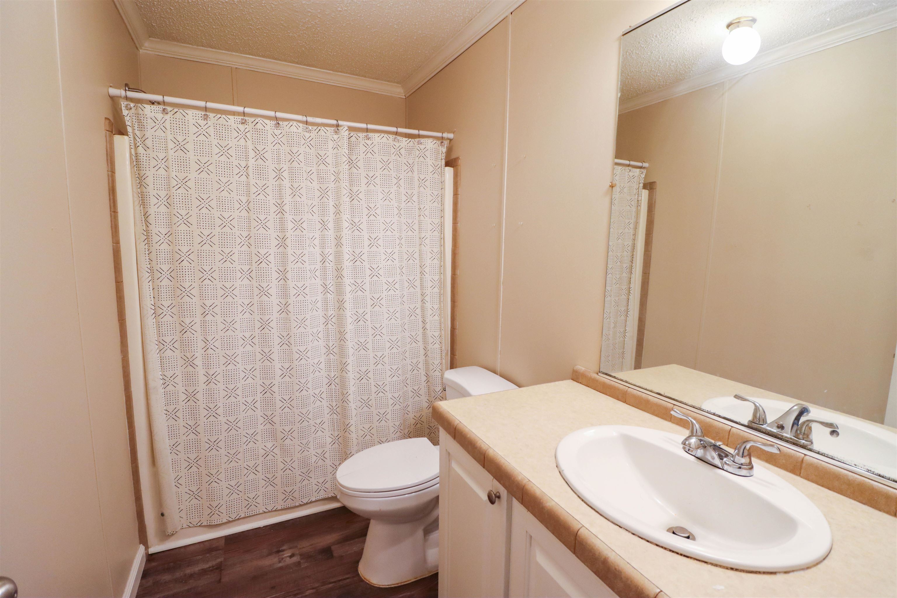 2914 Hobe Webb Road Ripley, TN 38063 - Photo 27 of 29 a bathroom with a sink a toilet and shower curtain