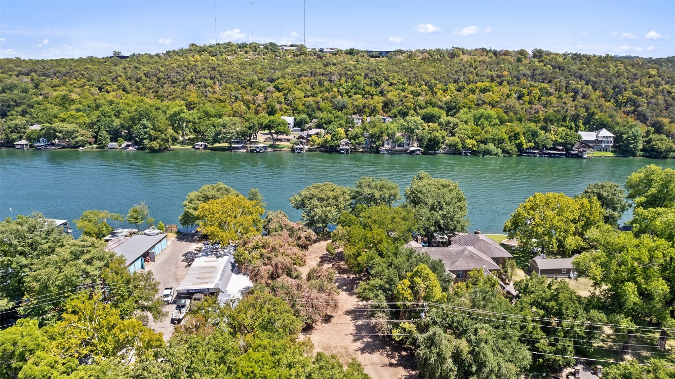 2805 Pearce Road Austin, TX 78730 - Photo 18 of 24 an aerial view of a house with a lake view