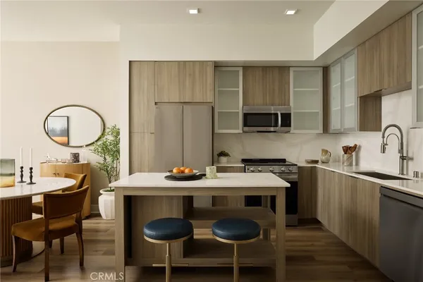 a bathroom with a double vanity sink and mirror