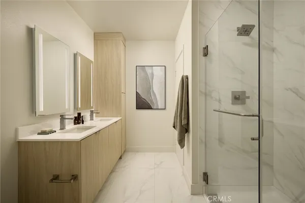 a view of closet area with empty racks