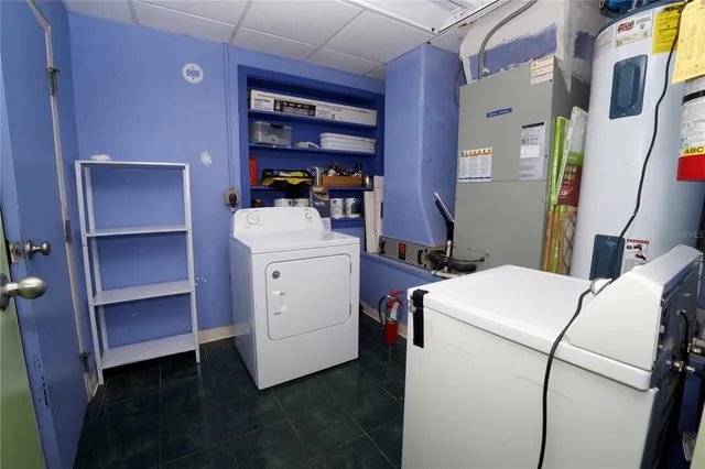 a view of storage and utility room