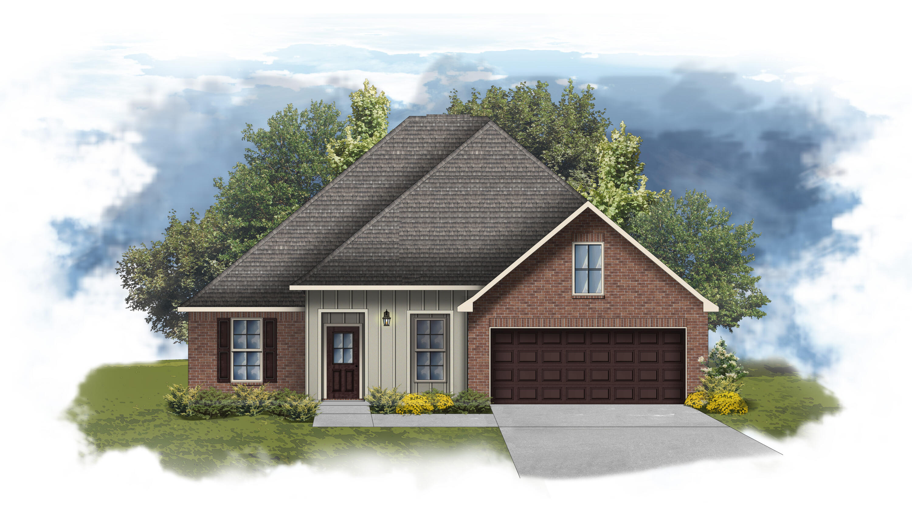 221 Lumen Loop Freeport, FL 32439 - Photo 2 of 3 a front view of a house with garden