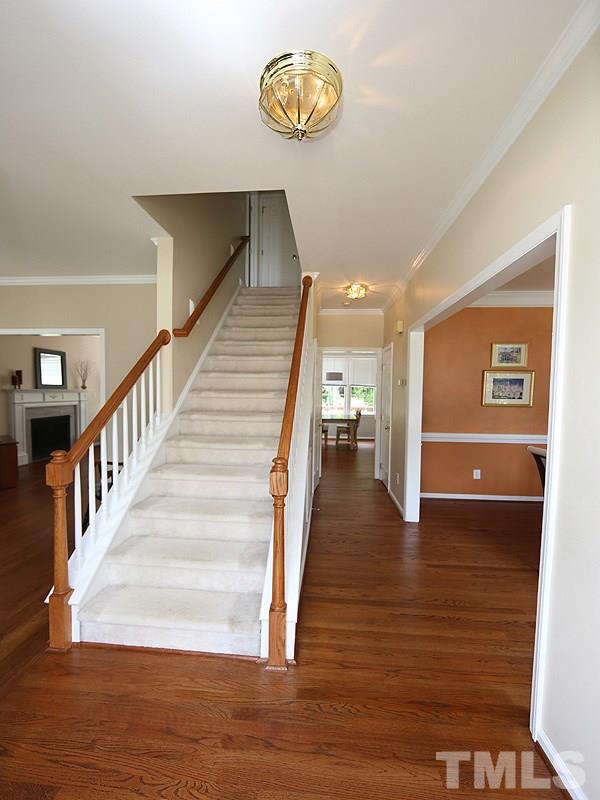 2608 Westmill Court Raleigh, NC 27613 - Photo 3 of 21 Beautiful refinished hardwoods welcome your guests.