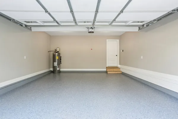 a view of a garage
