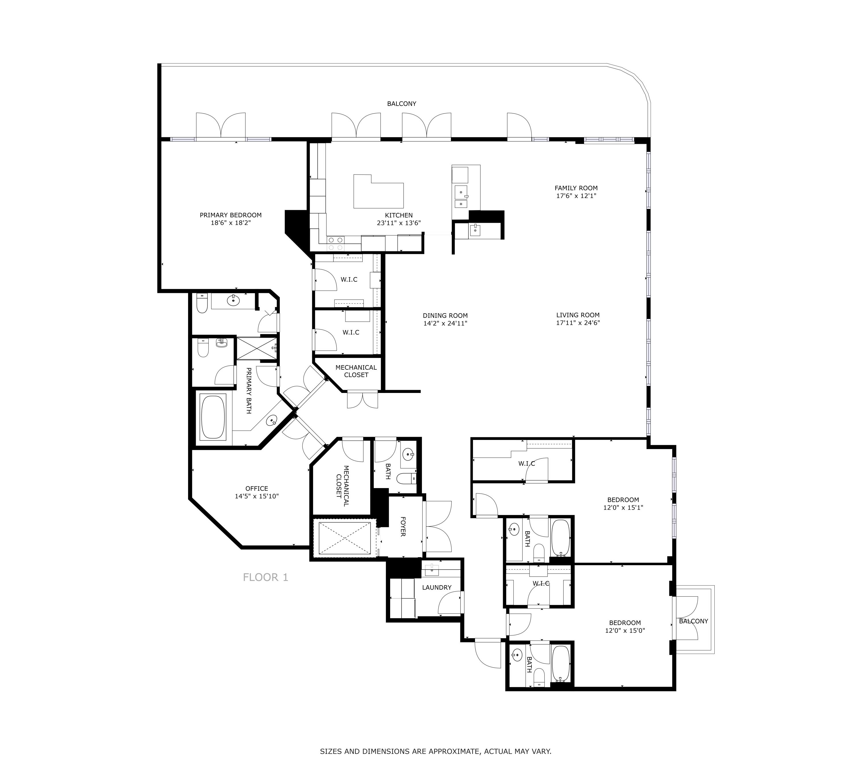 400 South Ocean Boulevard, Unit R17 Boca Raton, FL 33432 - Photo 32 of 32 FLOORPLAN