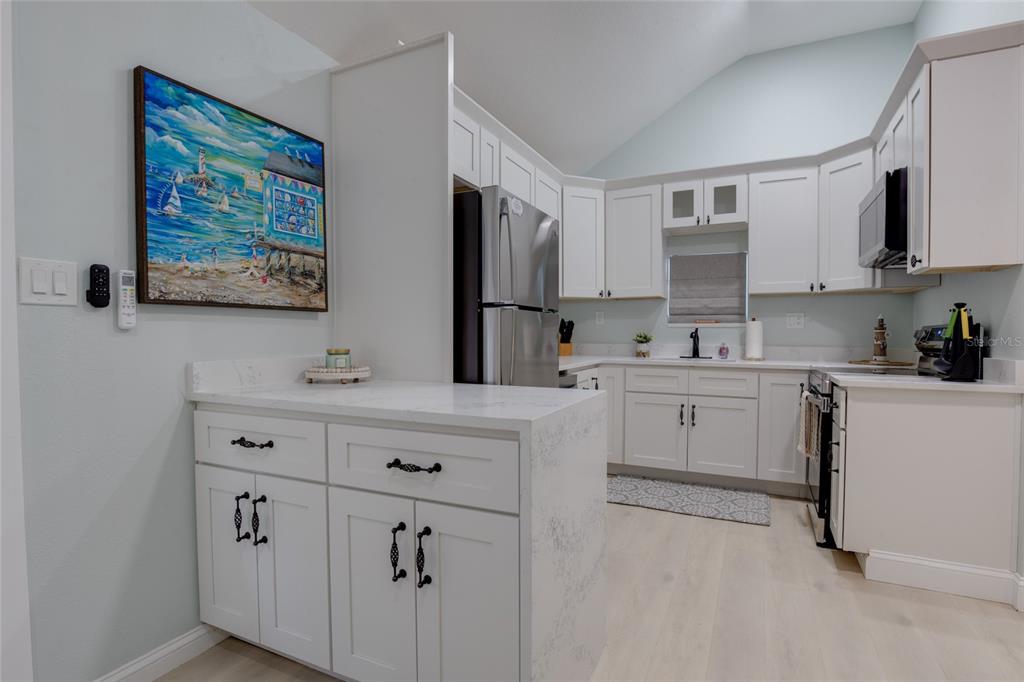 448 Locklie Street Dunedin, FL 34698 - Photo 39 of 51 a kitchen with cabinets stainless steel appliances and a sink