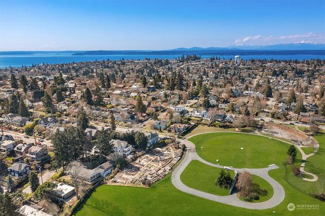 an aerial view of multiple house