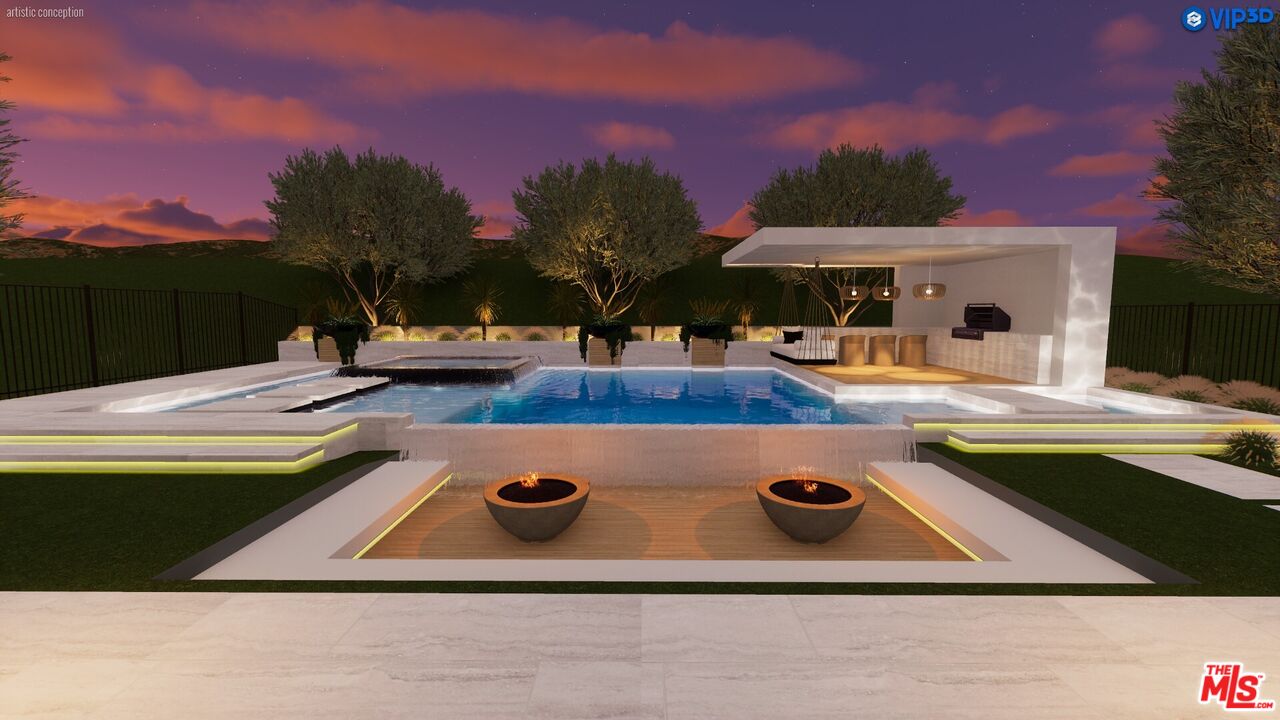 20517 Deer Grass Court Porter Ranch, CA 91326 - Photo 69 of 75 a view of swimming pool with outdoor seating