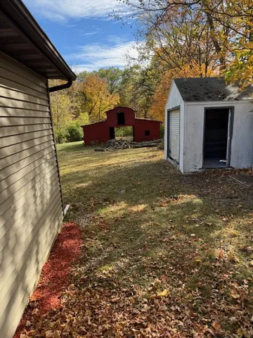 a big yard with lots of green space