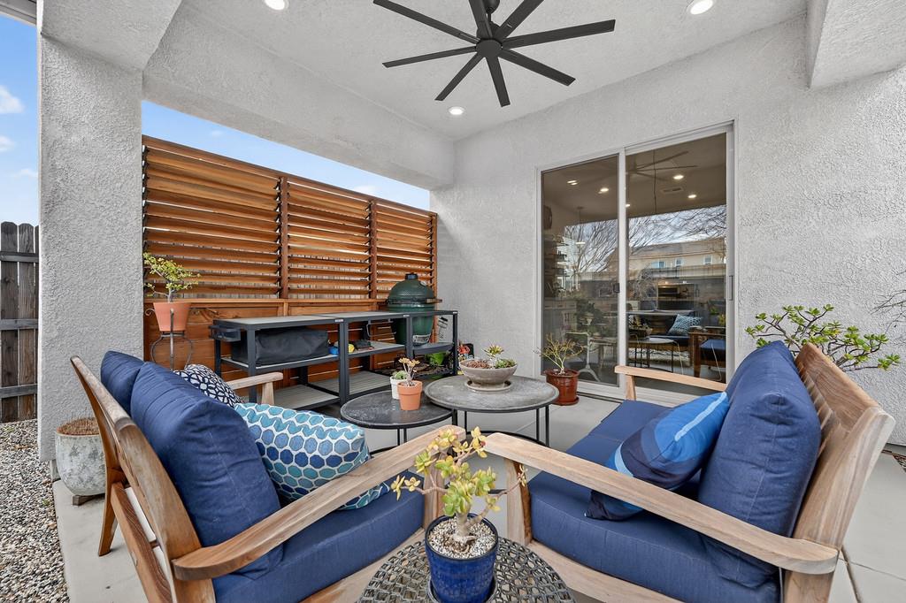 3900 Fenway Circle Rocklin, CA 95677 - Photo 55 of 57 Custom wood shutter wall protects from sun & rain and creates more privacy when entertaining!