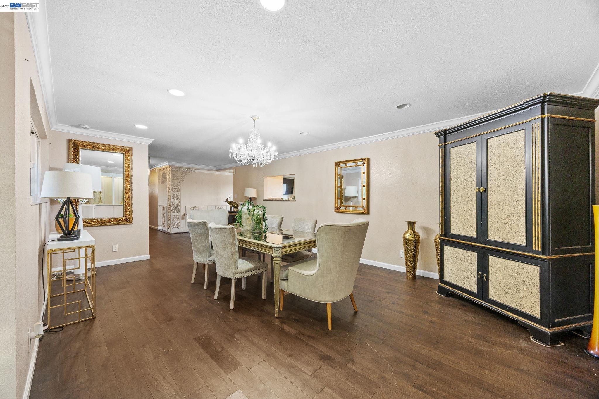 2245 Sol Street Castro Valley, CA 94578 - Photo 31 of 36 a view of a dining room with furniture window and wooden floor