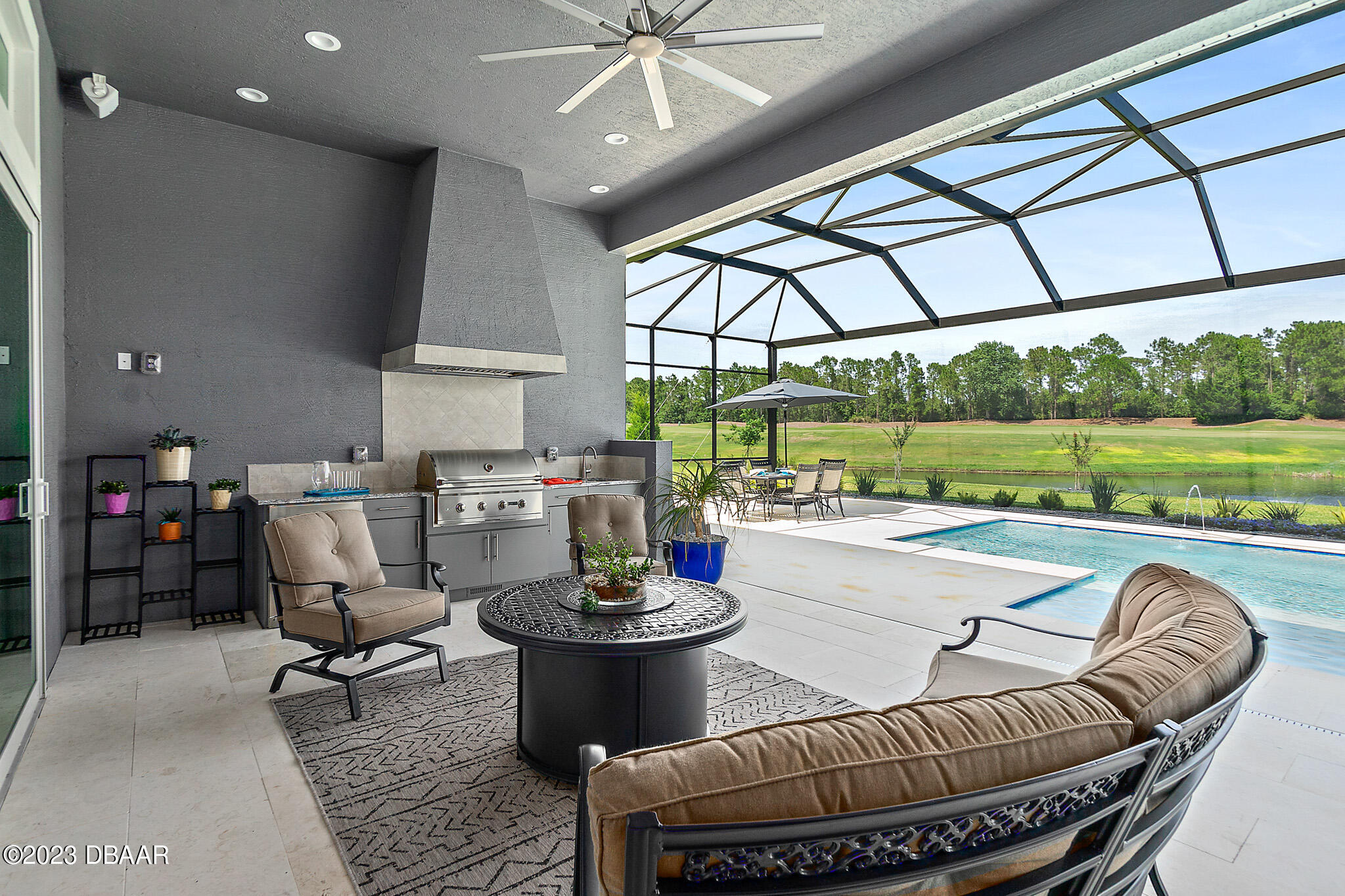 1019 Sudbury Lane Ormond Beach, FL 32174 - Photo 59 of 94 Lanai & Pool