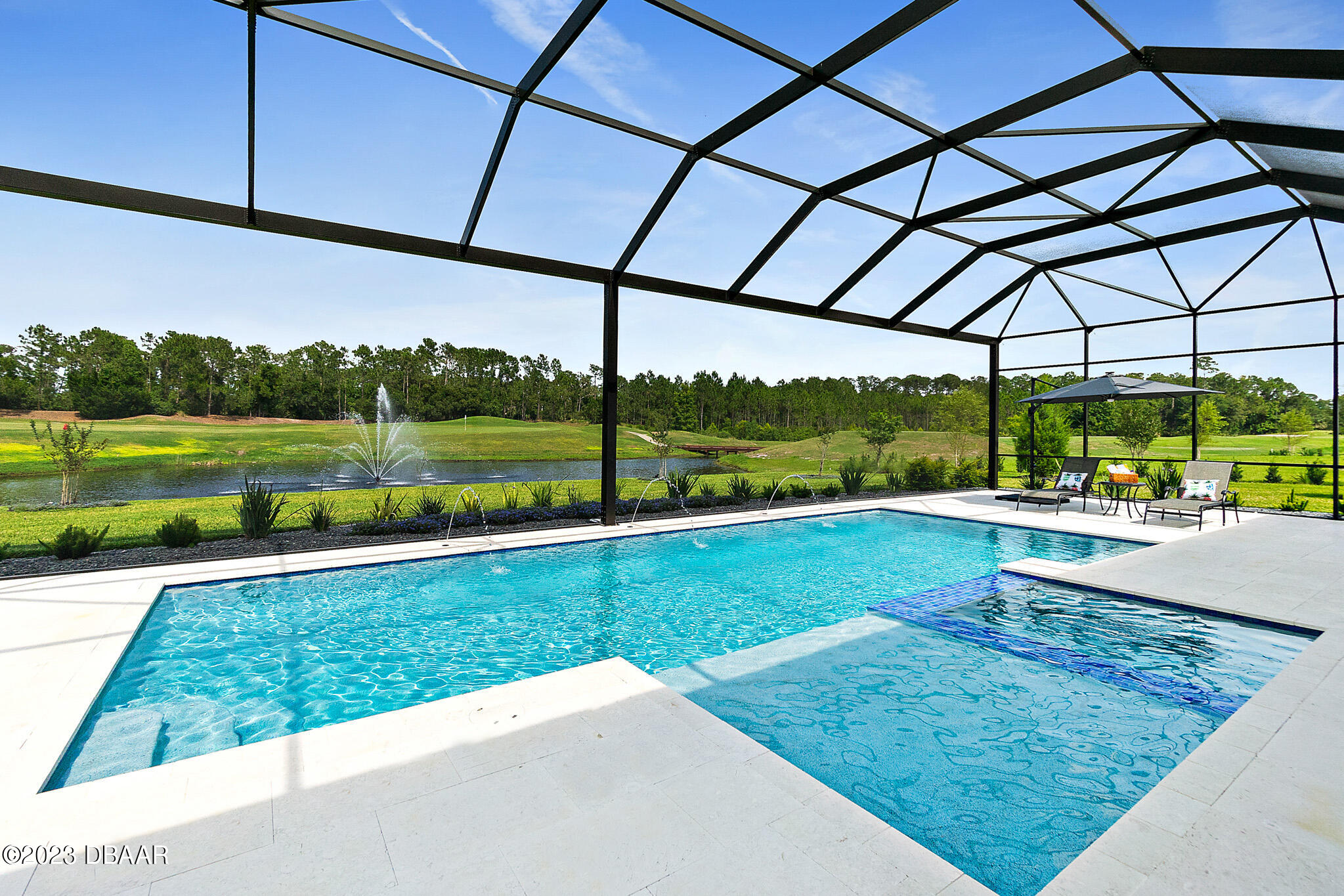 1019 Sudbury Lane Ormond Beach, FL 32174 - Photo 67 of 94 Pool Overlooks Golf Course