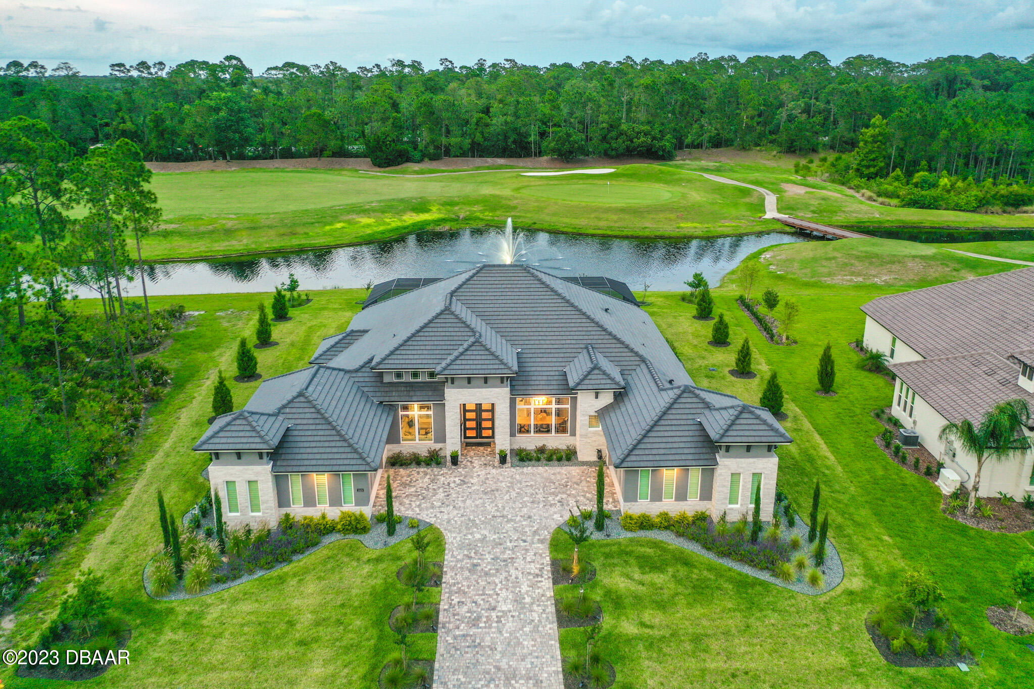 1019 Sudbury Lane Ormond Beach, FL 32174 - Photo 75 of 94 Aerial Evening View