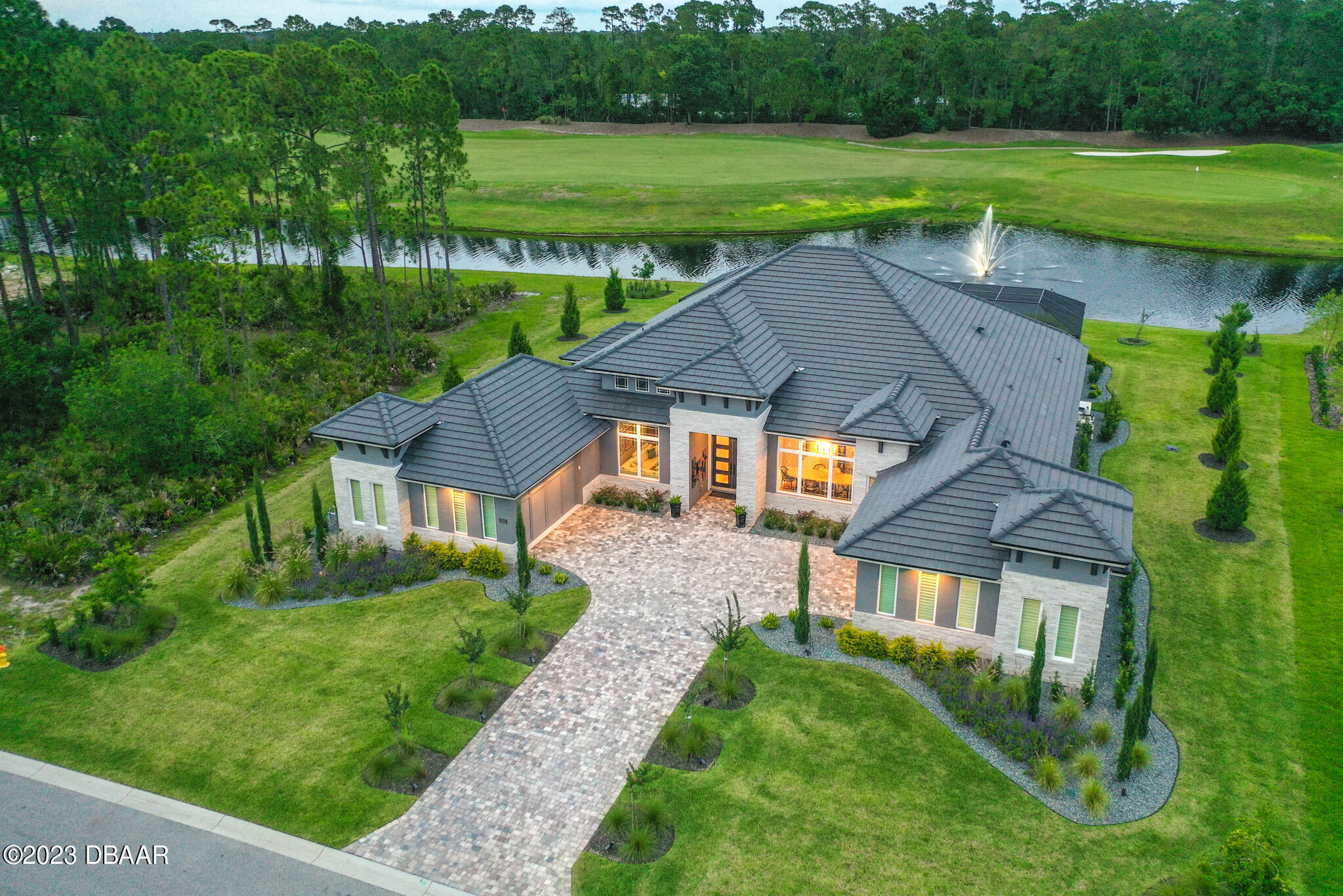1019 Sudbury Lane Ormond Beach, FL 32174 - Photo 77 of 94 Aerial Evening View