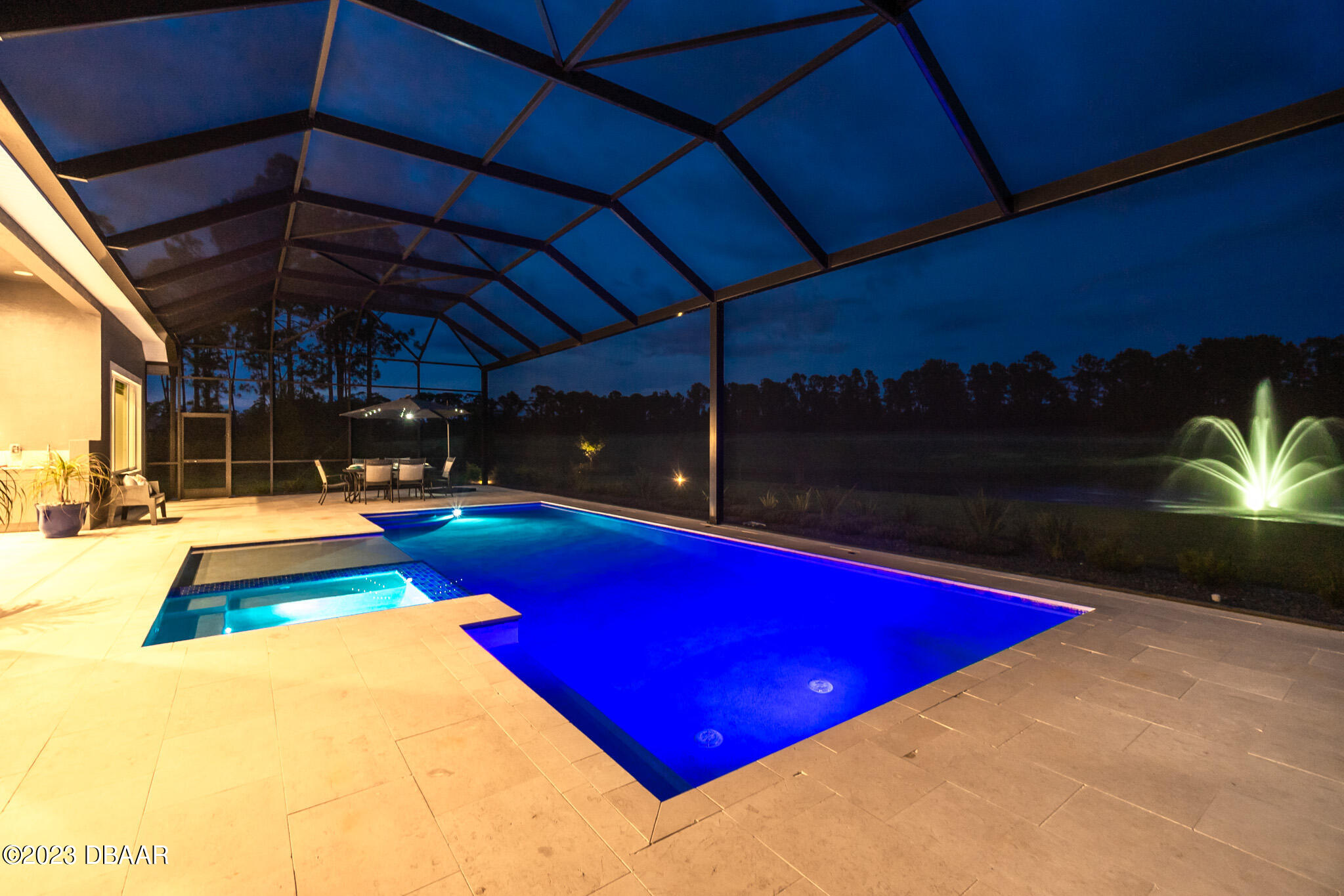 1019 Sudbury Lane Ormond Beach, FL 32174 - Photo 81 of 94 Night View of Pool