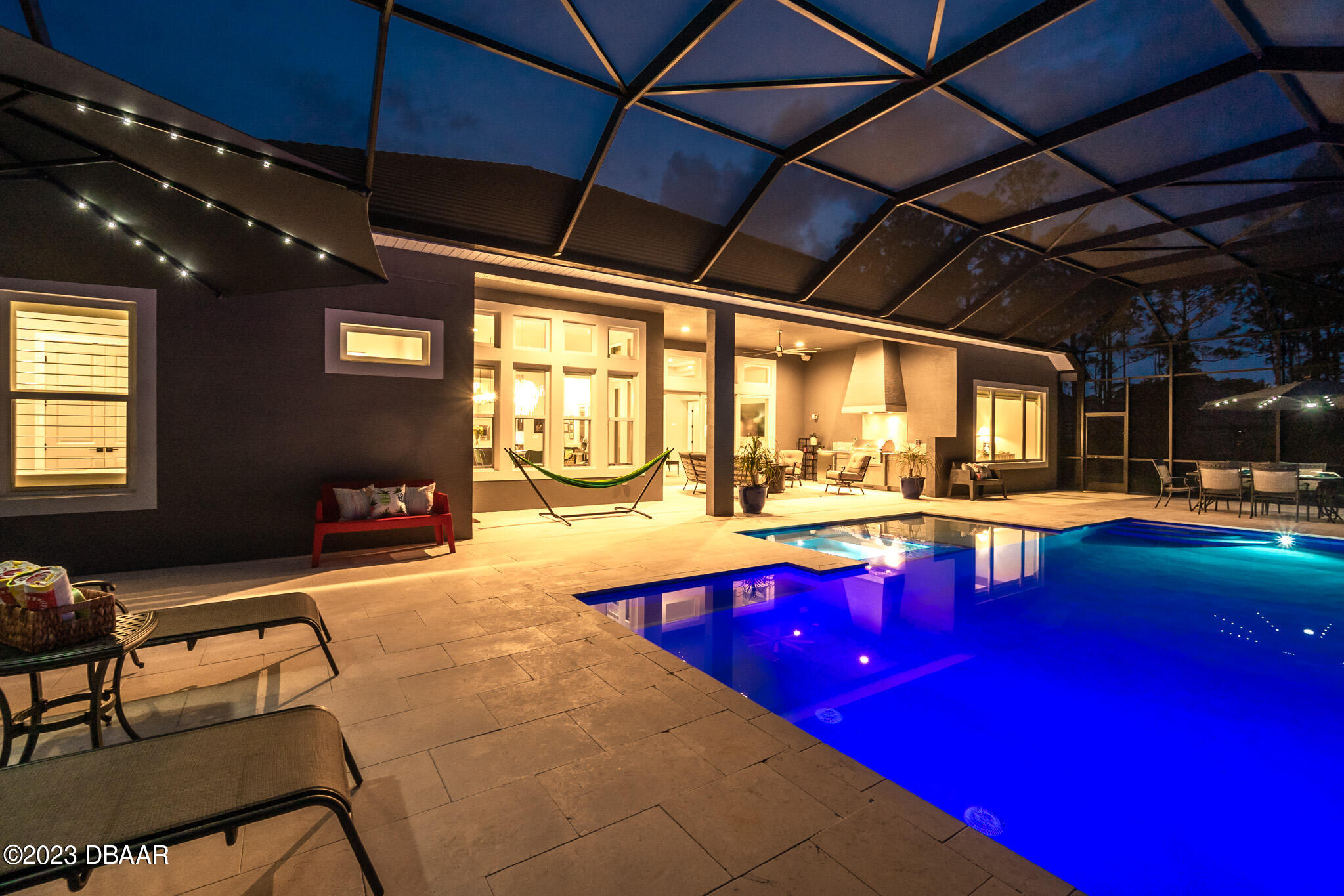 1019 Sudbury Lane Ormond Beach, FL 32174 - Photo 82 of 94 Night View of Lanai