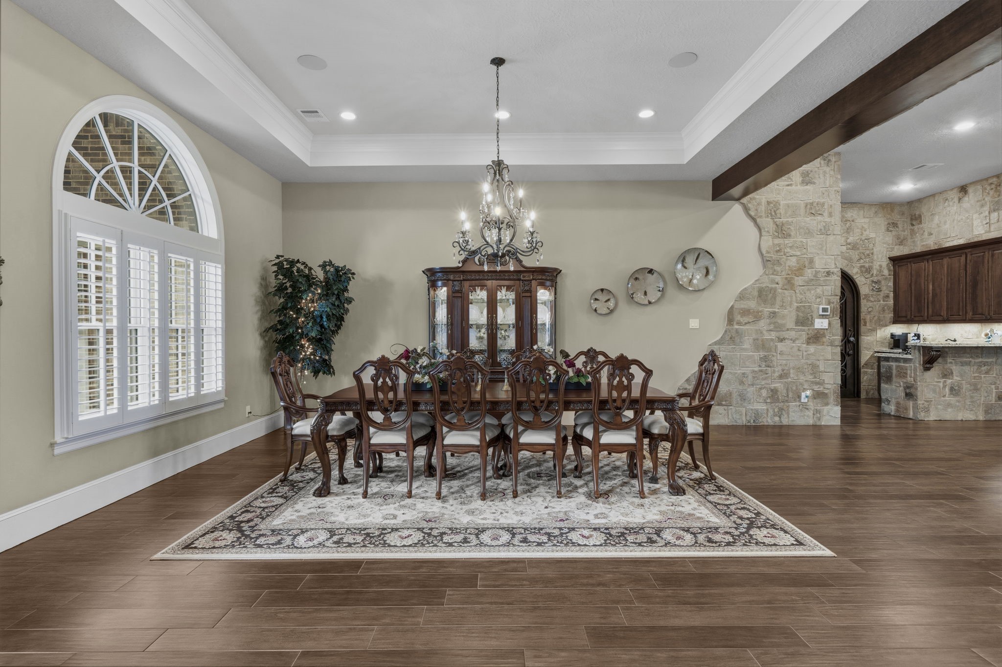 21620 Schiel Road Cypress, TX 77433 - Photo 4 of 49 Open formal dining steps away from a 540 bottle wine grotto.