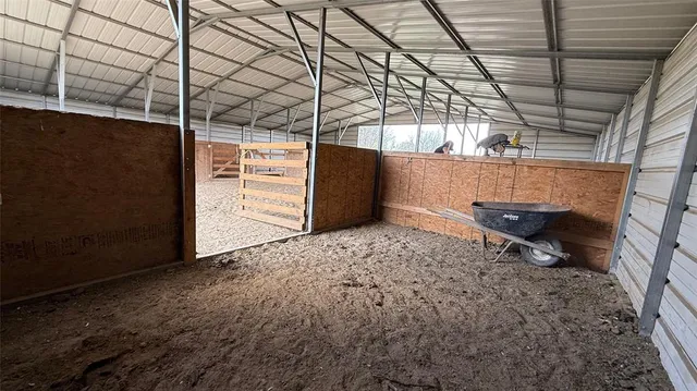 a view of a park with swings