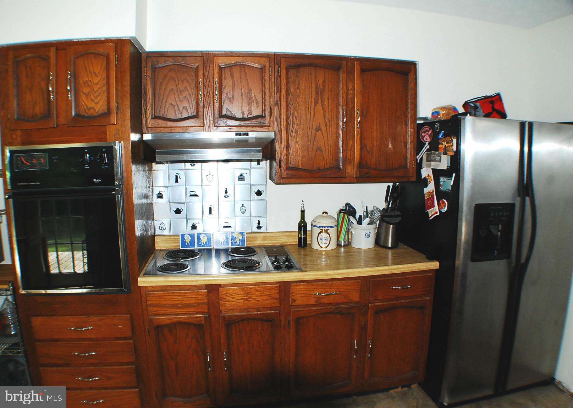 155 Fries Loop Road White Post, VA 22663 - Photo 11 of 29 a kitchen with stainless steel appliances granite countertop a refrigerator and cabinets