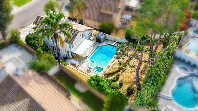 an aerial view of multiple house