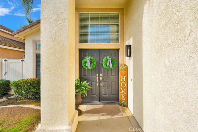 a view of a door of the house