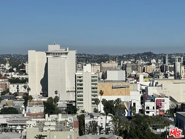 a view of city from balcony