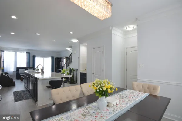 a view of balcony with wooden floor