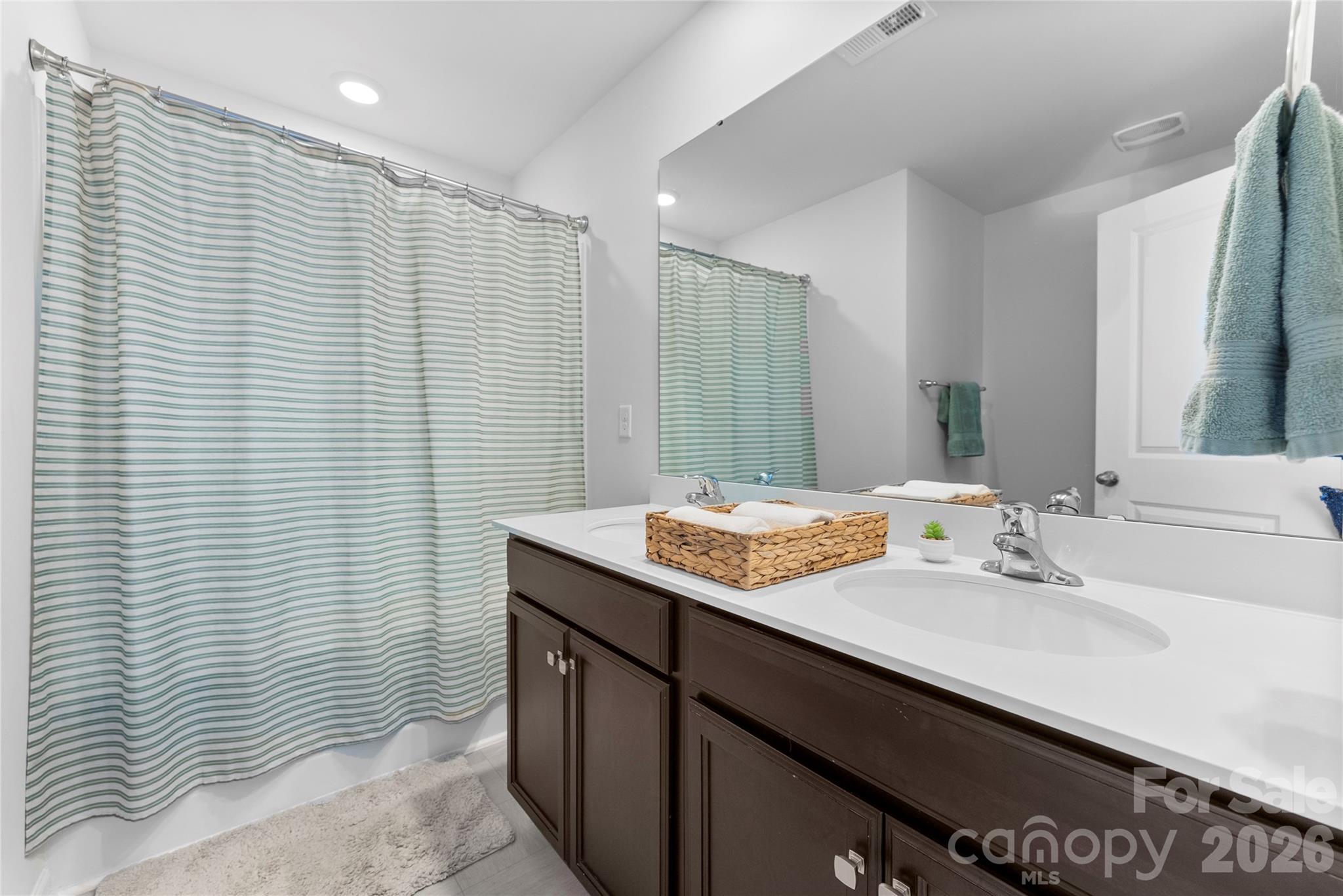 141 Amblers Knl Road Weaverville, NC 28787 - Photo 26 of 48 a bathroom with a sink a shower and a mirror