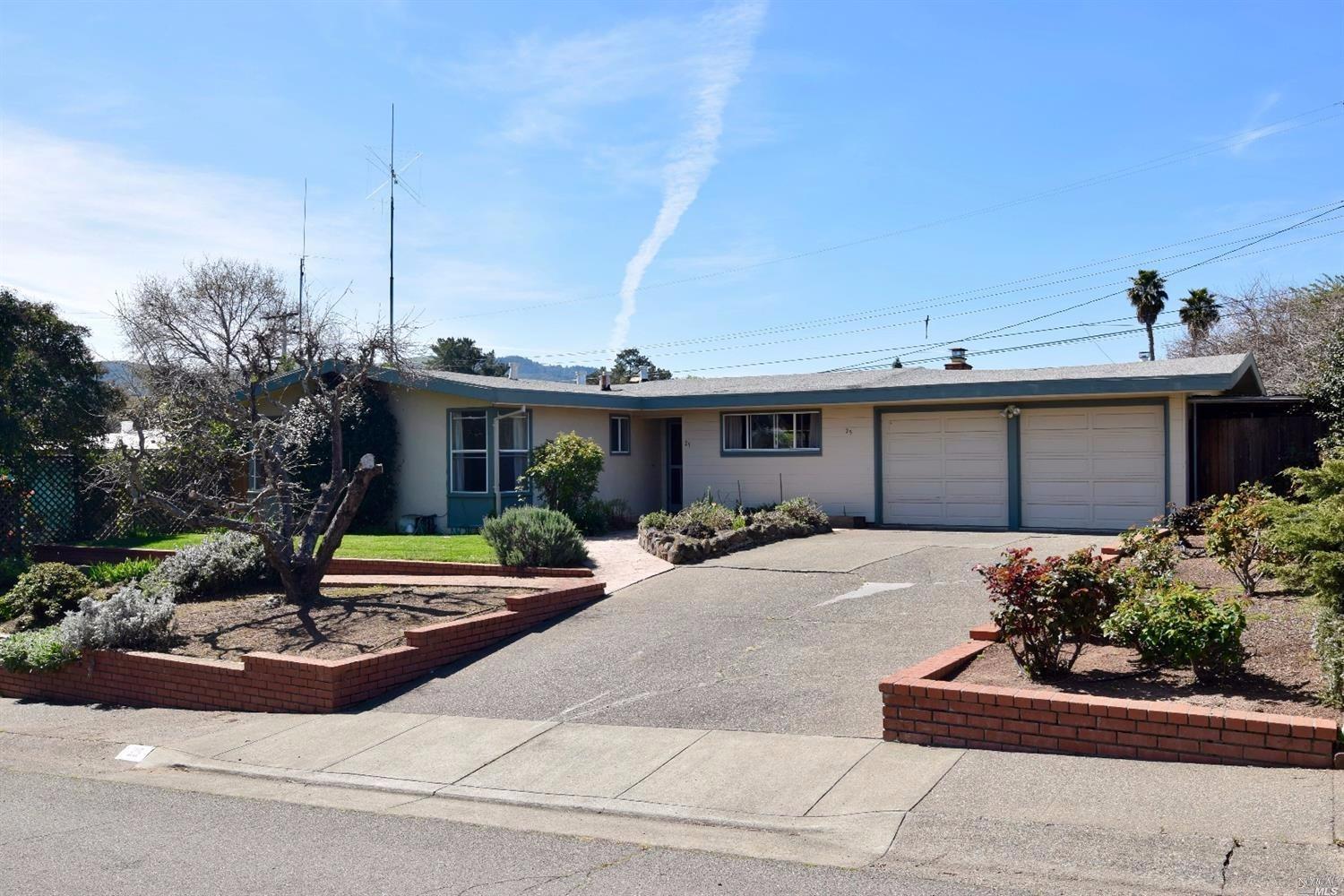 25 Rica Vista Novato, CA 94947 - Photo 1 of 1 Front view - note custom brick retaining wall and extra long driveway.