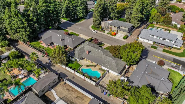 an aerial view of a city