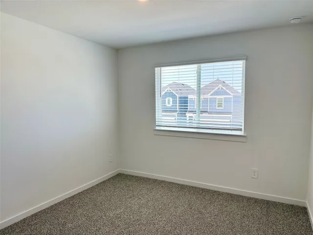 an empty room with closet