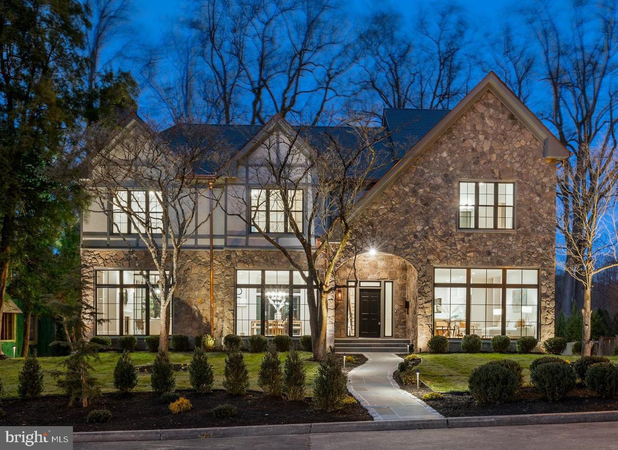 5045 Overlook Road Northwest Washington, DC 20016 - Photo 2 of 50 Twilight front elevation