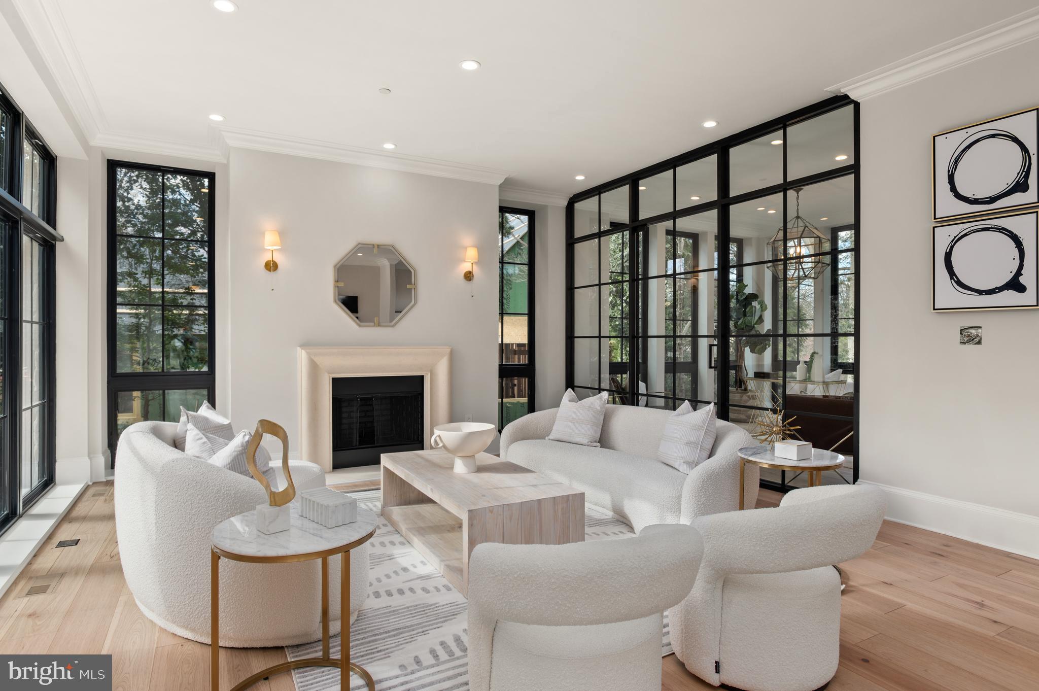 5045 Overlook Road Northwest Washington, DC 20016 - Photo 8 of 50 Formal living room with wood burning fireplace