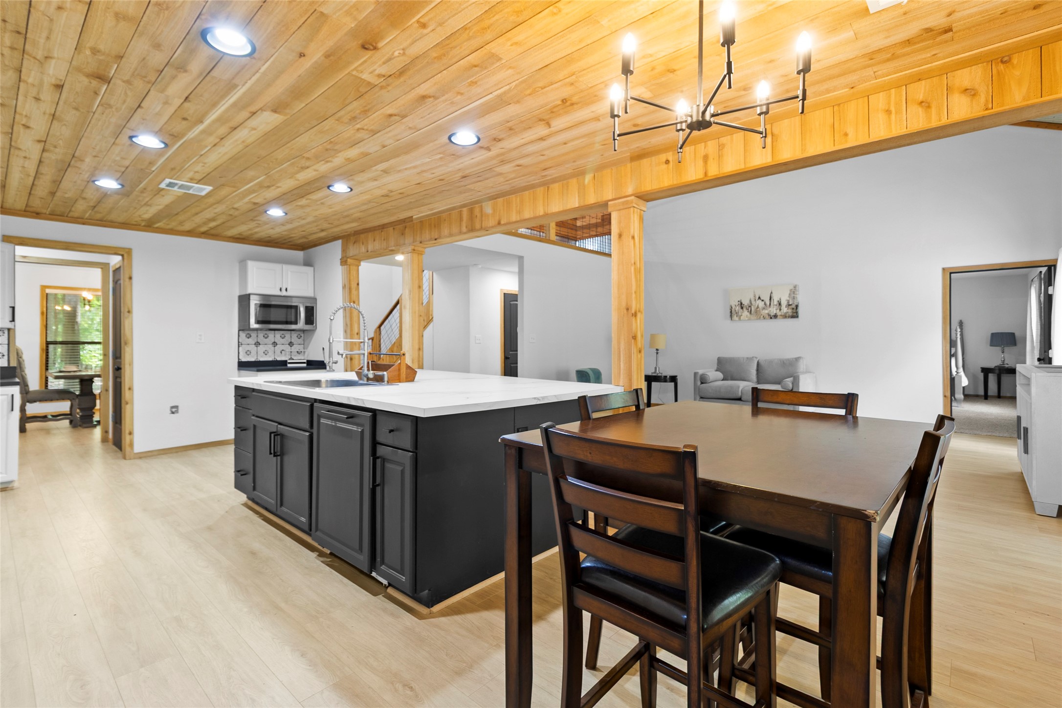 553 County Road 370 Splendora, TX 77372 - Photo 5 of 41 a large kitchen with lots of counter space and breakfast area