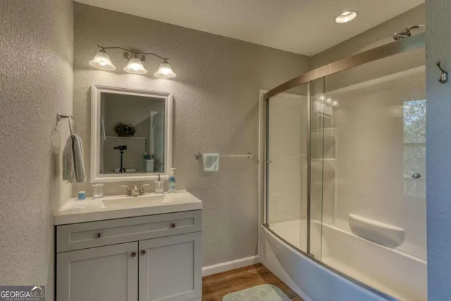 a view of a yard with an outdoor space