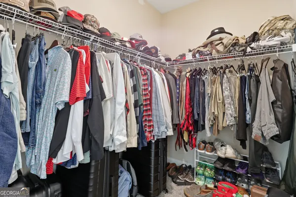 a view of a walk in closet
