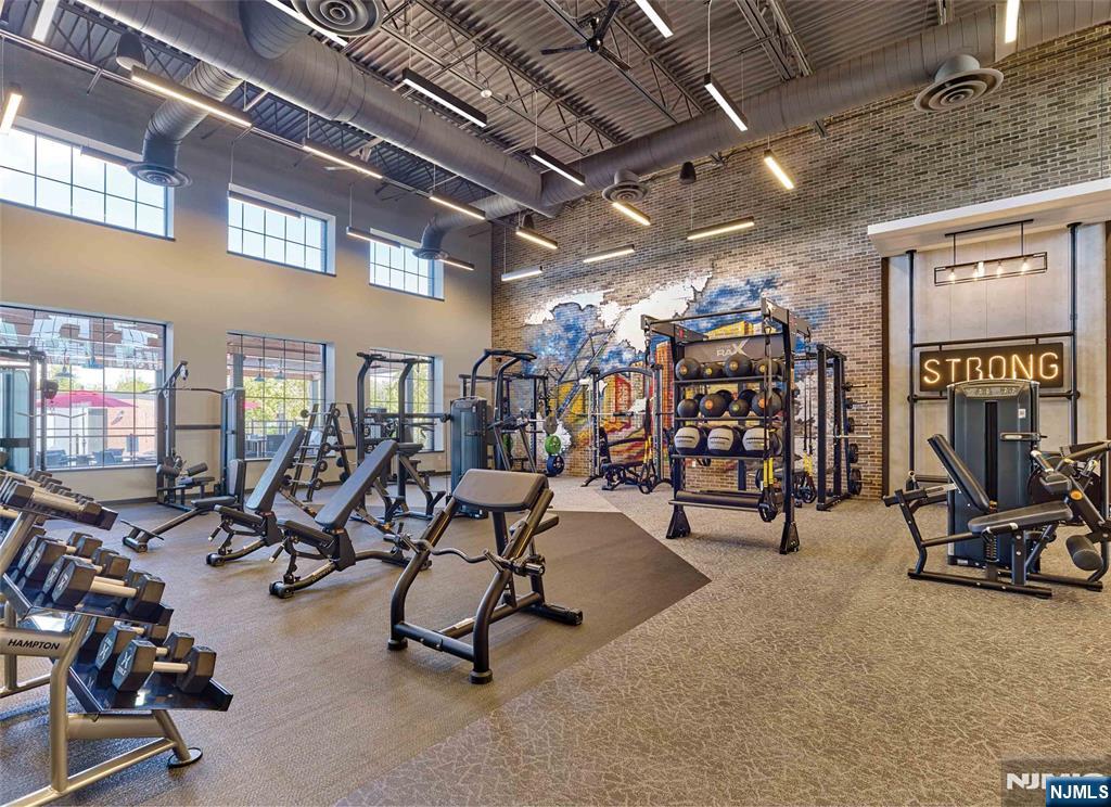 400 Sycamore Street, Unit 405 Kearny, NJ 07032 - Photo 27 of 28 a view of a room with gym equipment