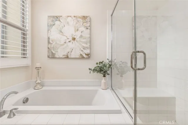 a bathroom with a tub