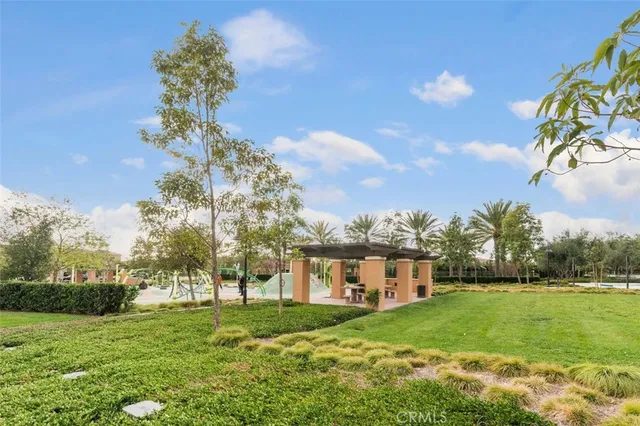 a view of an outdoor space and swimming pool