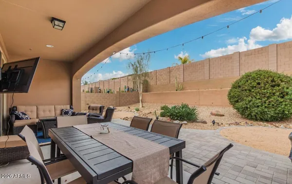 a outdoor space with furniture