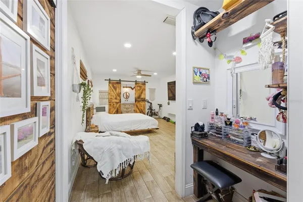 a bathroom with a double vanity sink mirror and shower