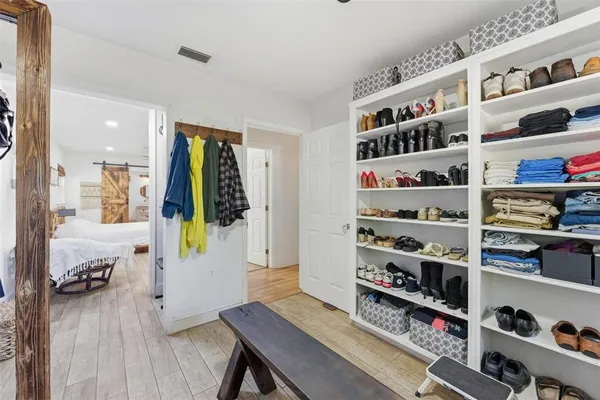 a view of kitchen with a stove top oven