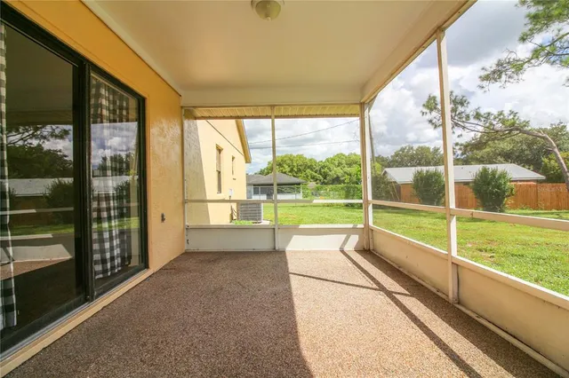 a view of a building from a balcony