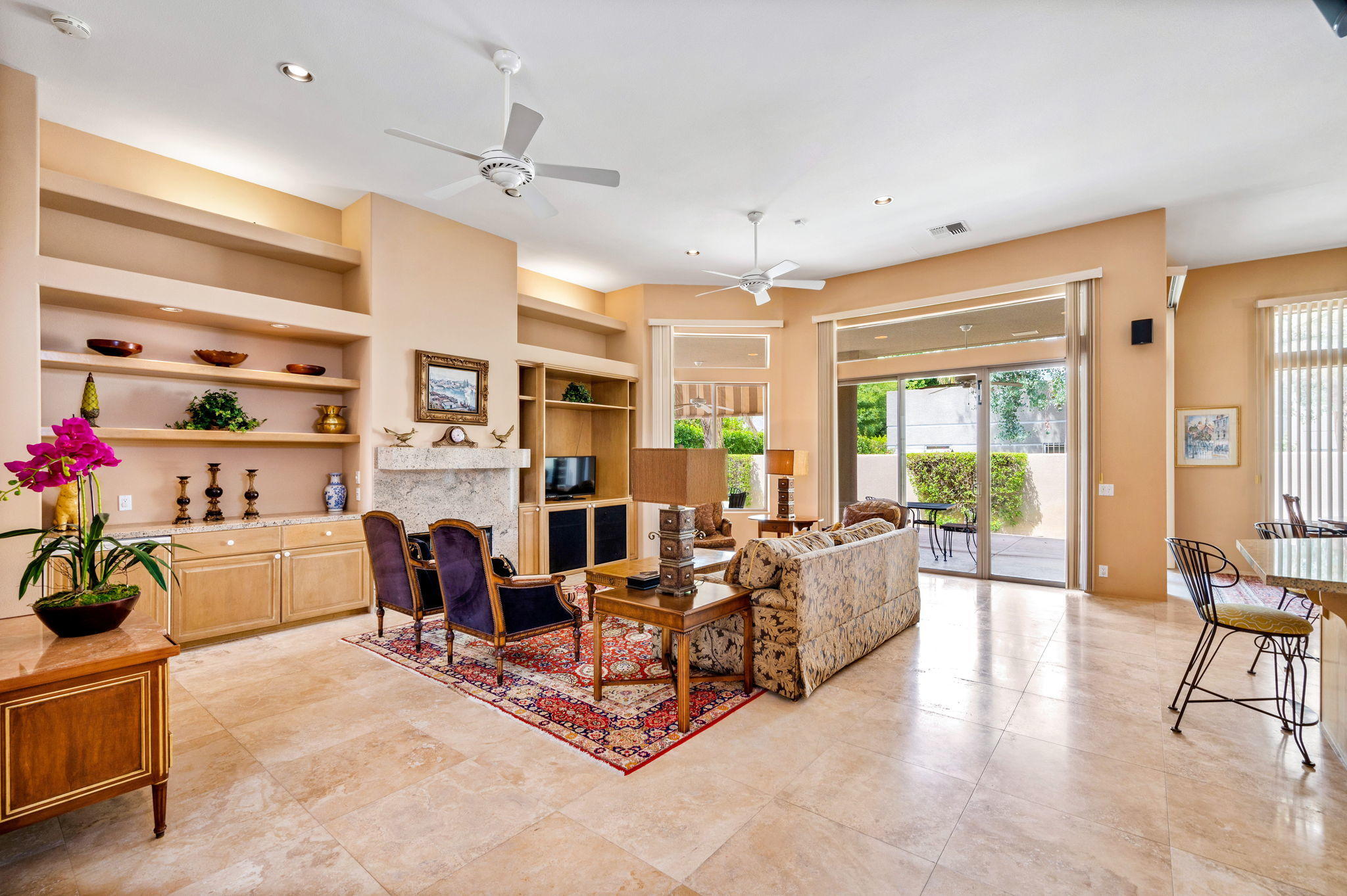 70615 Sunny Lane Rancho Mirage, CA 92270 - Photo 13 of 41 a living room with furniture kitchen view and large windows