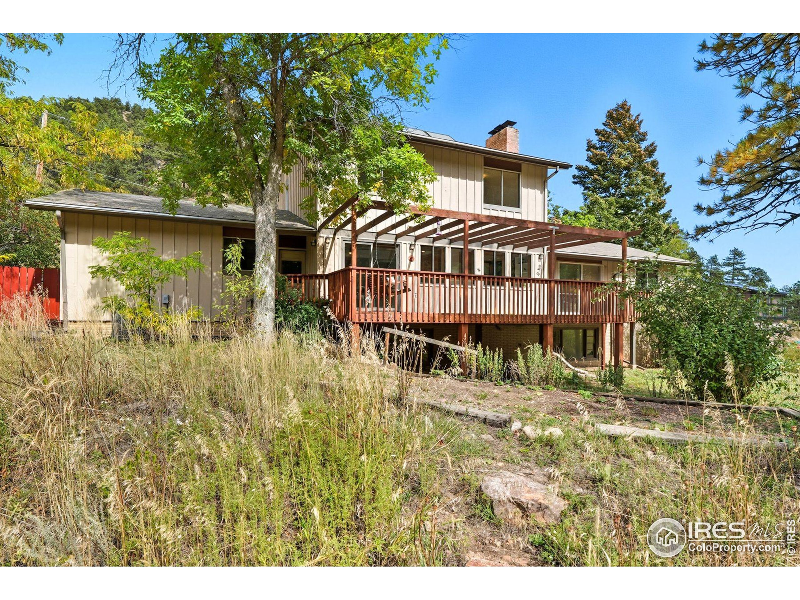 1037 Wagonwheel Gap Road Boulder, CO 80304 - Photo 41 of 43 a front view of a house with a yard