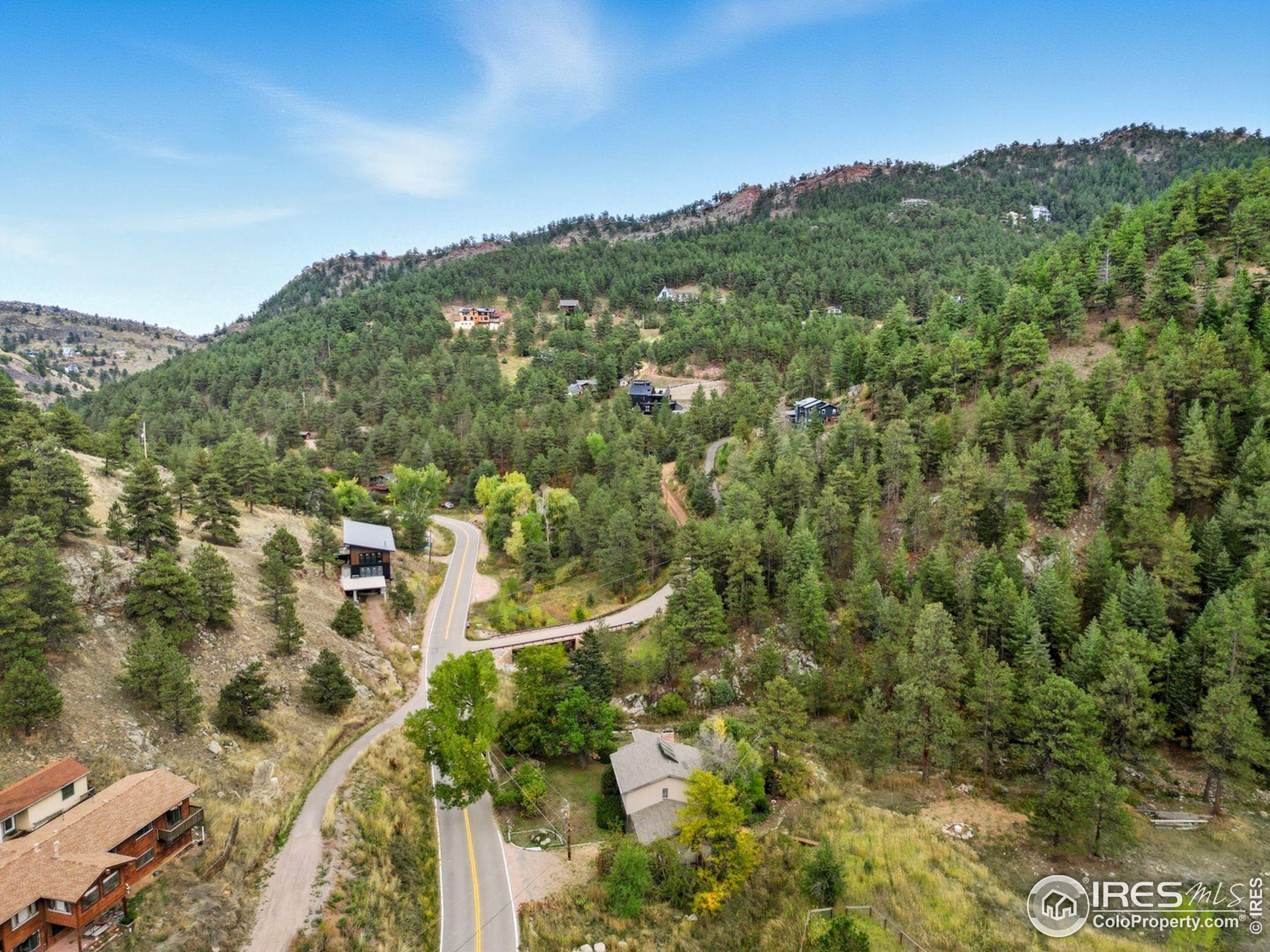 1037 Wagonwheel Gap Road Boulder, CO 80304 - Photo 43 of 43 an aerial view of residential houses with outdoor space and trees