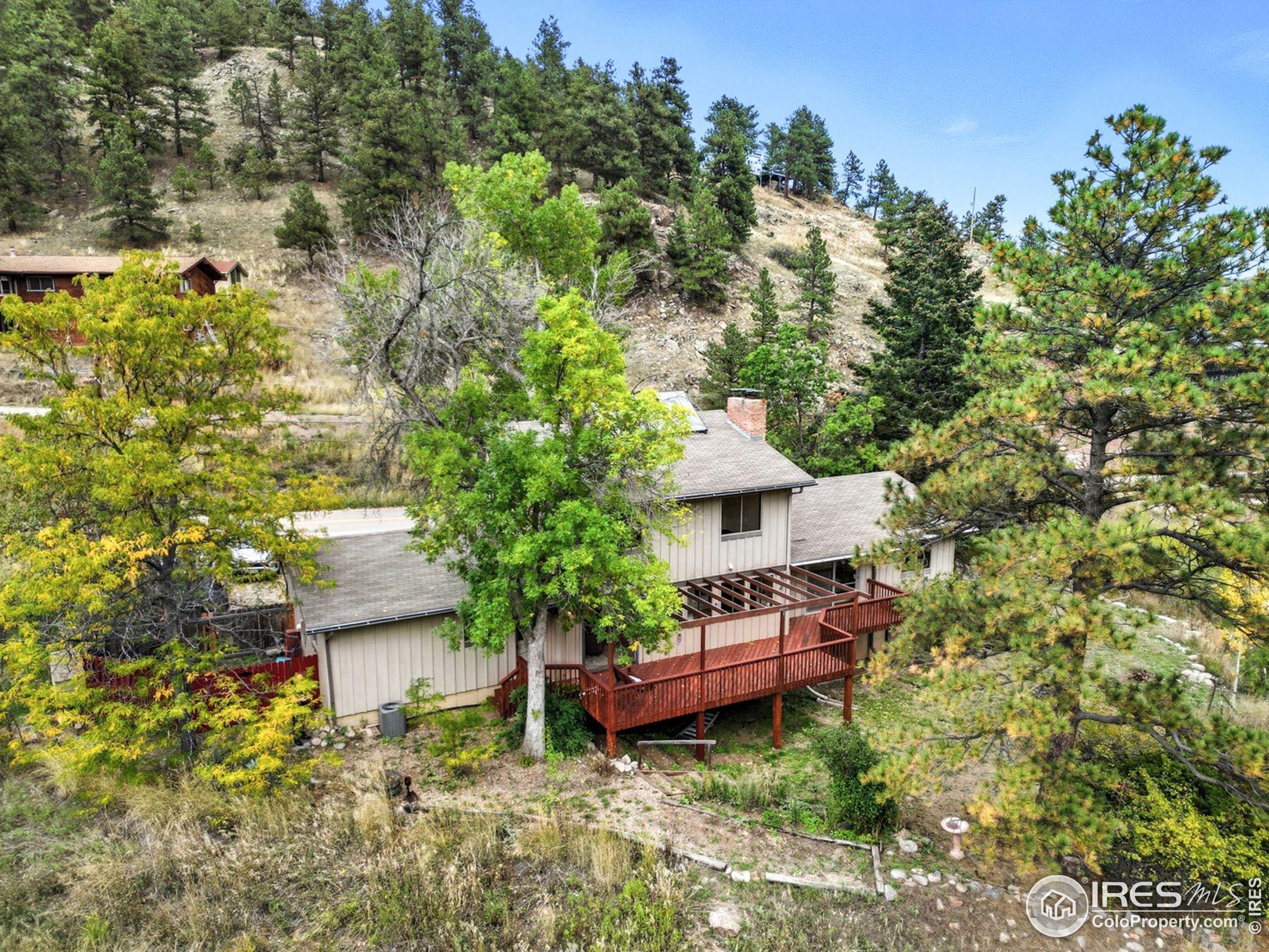 1037 Wagonwheel Gap Road Boulder, CO 80304 - Photo 10 of 43 a view of a house with a yard and sitting area