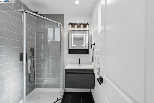 a view of a kitchen with cabinets